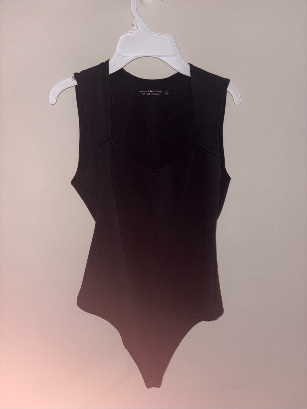 Abercrombie & Fitch Black Sleeveless Scoop-Neck Bodysuit